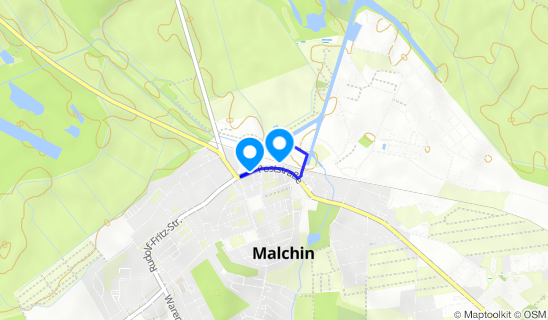 Kartenausschnitt Malchin